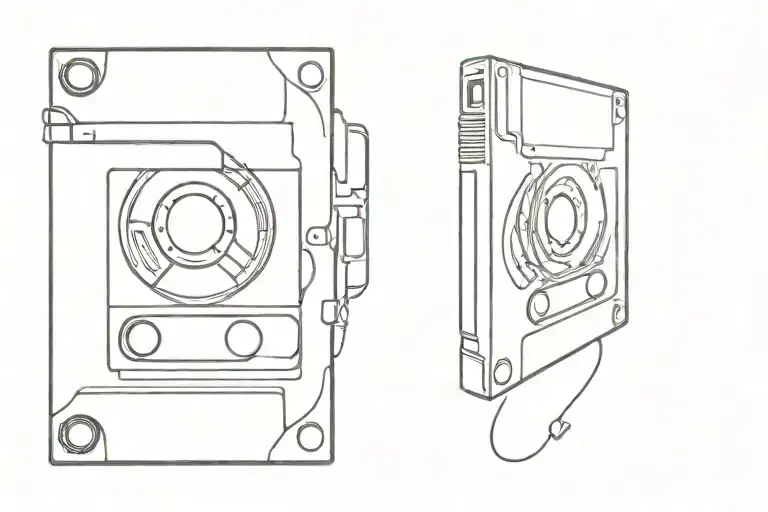 cassette tape tattoo design idea