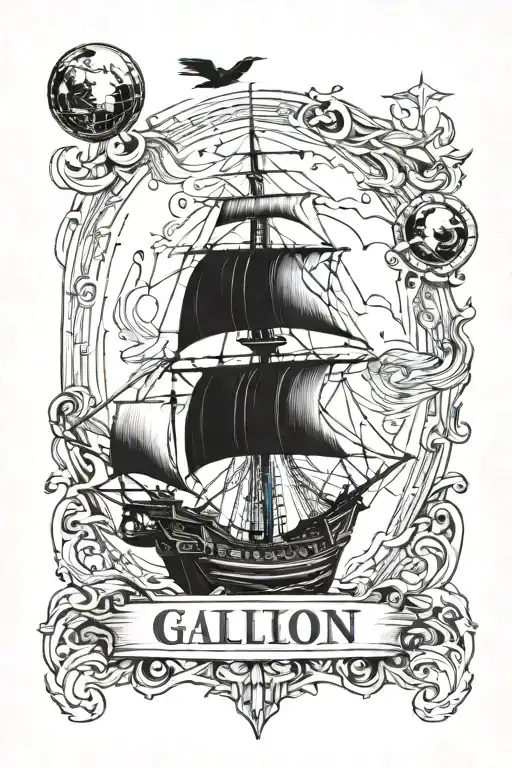 galleon to spaceflight history inspired tattoo tattoo design idea