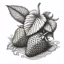 Strawberry tattoo design idea