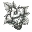Strawberry tattoo design idea
