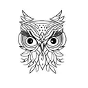branch shape like an owl tattoo design idea
