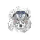 man with dog tattoo design idea