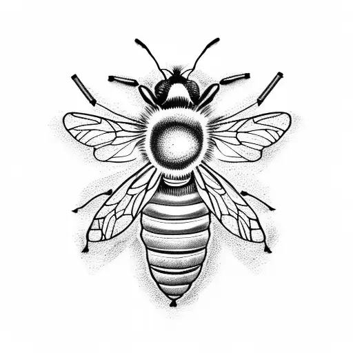Honey Bee tattoo design idea