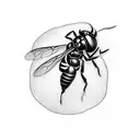 wasp tattoo design idea