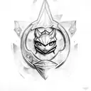 Skyrim and pokemon tattoo design idea