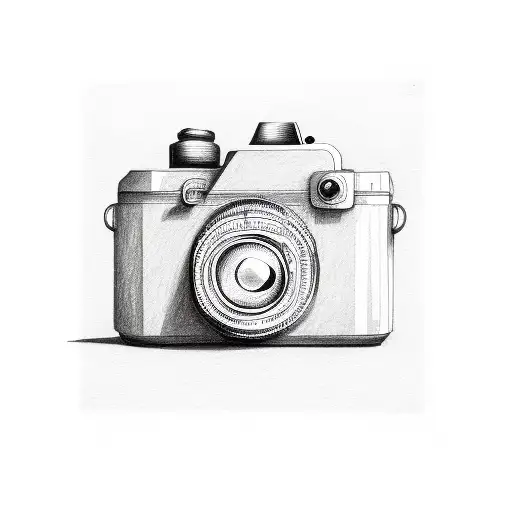 camera cinema tattoo design idea