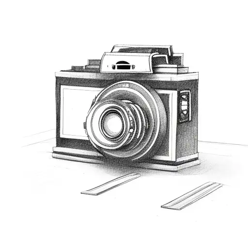 camera cinema tattoo design idea