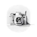 camera cinema tattoo design idea