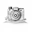 camera cinema tattoo design idea