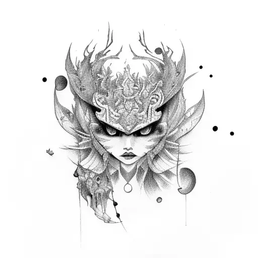 Savage en 2d rouge et noir tattoo design idea