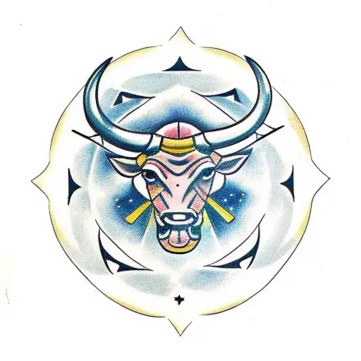 Taurus Zodiac sign  tattoo design idea