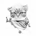 p and C letter tattoo design idea