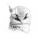 p and C letter tattoo design idea