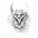p and C letter tattoo design idea