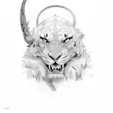 p and C letter tattoo design idea
