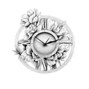 england, wales, spain, birth flowers x 2, clock   tattoo design idea