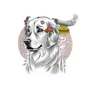 Avatar Appa and Golden Retriever tattoo design idea