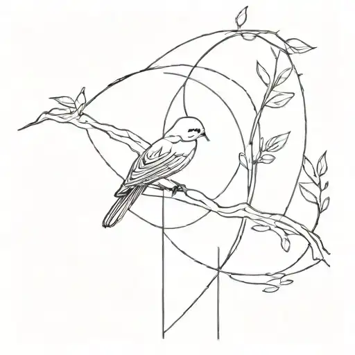 fine line art tattoo design idea
