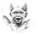 Thor com martelo tattoo design idea