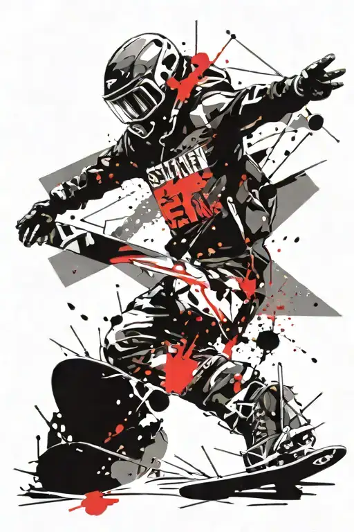 snowboarder tattoo design idea