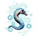 sea horse snake guitar tattoo design idea