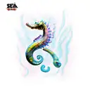 sea horse snake tattoo design idea