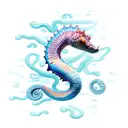 sea horse snake tattoo design idea