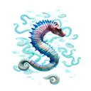 sea horse snake tattoo design idea