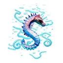 sea horse snake tattoo design idea