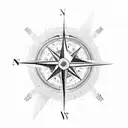 Compass, bird. Act with the brain, steer with the heart tattoo design idea