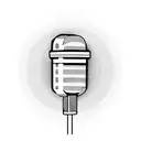 A microphone intertwined with marijuana plants, representing the connection between hip-hop and weed culture. tattoo design idea