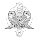 Sparrow fling tattoo design idea