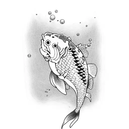 koi fish tattoo design idea