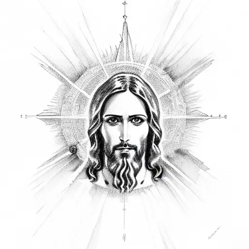 jesus with a bible verse tattoo design idea