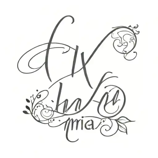 amira name written tattoo design idea