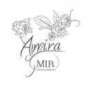 name amira tattoo design idea