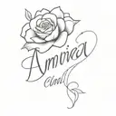 name amira tattoo design idea