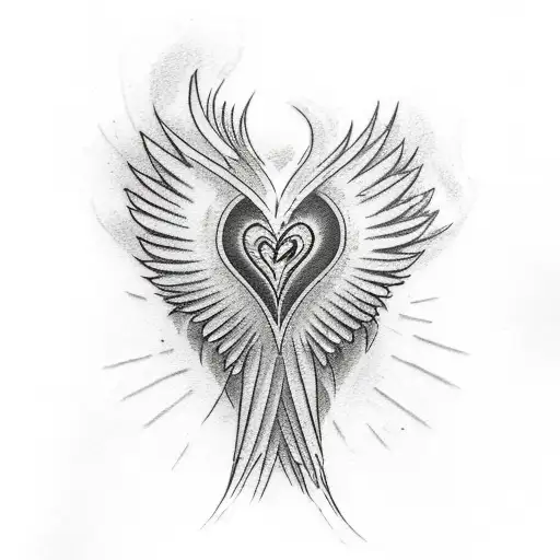 Phoenix broken heart neck tattoo tattoo design idea