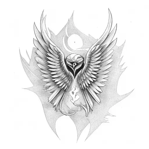 Phoenix broken heart neck tattoo tattoo design idea