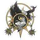 tarot sun tattoo design idea