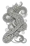 maori Celtic knotwork design incorporating taniwha  tattoo design idea
