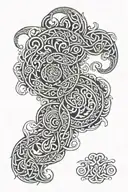 maori Celtic knotwork design incorporating taniwha  tattoo design idea