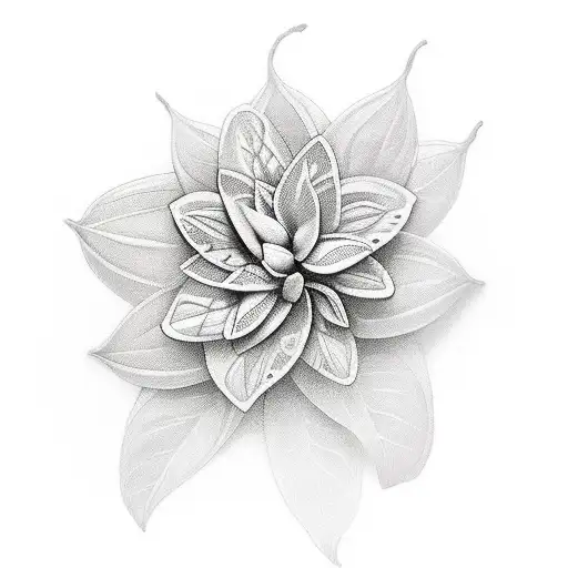 Syrian Jasmine two flowers and two leaves and in the end I want to add a name in Arabic ندوة tattoo design idea