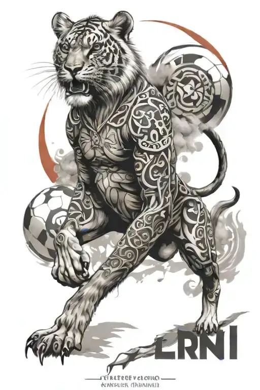 Galatasaray icardi lions tattoo design idea