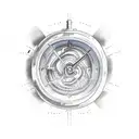 guy stuck in Time Capsule while blindfolded. tattoo design idea