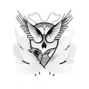 A typewriter with wings, surrounded by inspirational quotes tattoo design idea