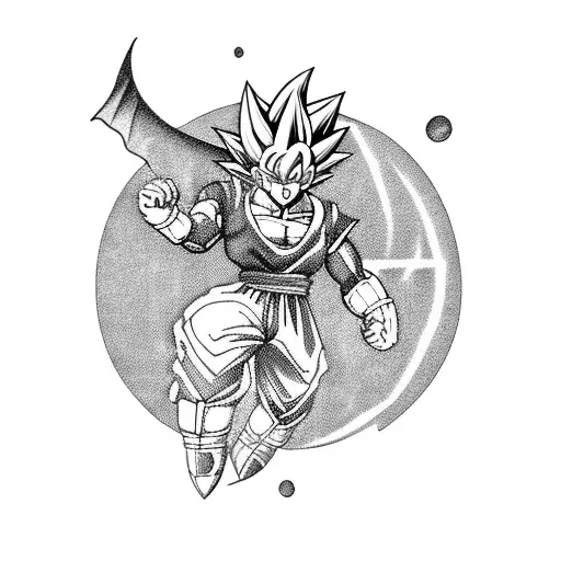 dragon ball z tattoo design idea
