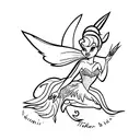 tinker bell tattoo design idea