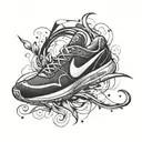 Nike swoosh logo tattoo design idea