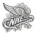 Nike swoosh logo tattoo design idea